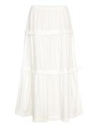 Ruffled Tiered Cotton Skirt Skirts Maxi Skirts White Monki
