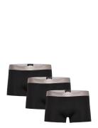 Trunk 3P Metallic Boxershorts Black BOSS