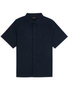 Linen Ss Shirt Tops Shirts Short-sleeved Shirts Navy Lyle & Scott