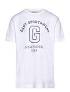 Gant Sportswear Arch T-Shirt Tops T-Kortærmet Skjorte White GANT