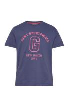 Gant Sportswear Arch T-Shirt Tops T-Kortærmet Skjorte Blue GANT
