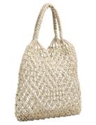 Pctaniliana Crochet Shopper Shopper Taske Beige Pieces