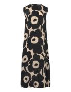 Migot Unikko Knælang Kjole Black Marimekko