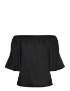 Off-Shoulder Blouse In A Fine Material With Texture. The Blouse Has A ...