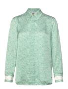 Sateen Regular Ls Shirt Tops Shirts Long-sleeved Green Tommy Hilfiger