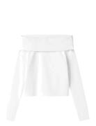 Nlfnove Ls Offshoulder Top Tops T-shirts Long-sleeved T-Skjorte White ...