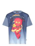 Lwtaffy 307 - T-Shirt S/S Tops T-Kortærmet Skjorte Blue LEGO Kidswear