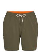 5.75-Inch Traveler Classic Swim Trunk Designers Shorts Khaki Green Pol...
