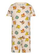 Pyjama Tee Shorts Pokemon Pyjamassæt Beige Lindex