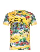 Custom Slim Beach-Print Jersey T-Shirt Designers T-Kortærmet Skjorte Y...