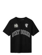 Nlmandreas Bod Poly L Ss Top Sky Tops T-Kortærmet Skjorte Black LMTD