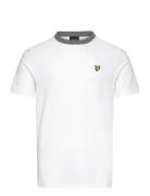 Contrast Collar T-Shirt Tops T-Kortærmet Skjorte White Lyle & Scott