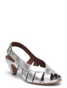 Sophie 50 Stiletto Shoes Sling Backs Heeled Slingbacks Silver Anonymou...