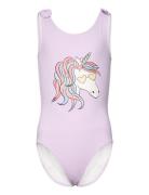 Swimsuit Unicorn Face Badedragt Badetøj Purple Lindex