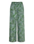 Linen Paisley Trousers Bottoms Trousers Linen Trousers Green Mango