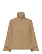Short Cotton Car Coat Outerwear Jackets Light-summer Jacket Beige GANT