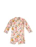 Villads – Uv-Dragt 1-2 År – Ocean Blossom Badedragt Badetøj Pink Filib...