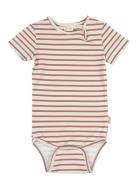 Body S/S Sum Printed Bodies Short-sleeved Pink Petit Piao