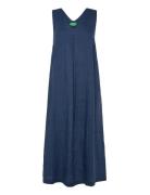 Dress Knælang Kjole Navy United Colors Of Benetton