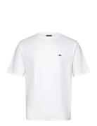 Parcy Organic Logo Tee Tops T-Kortærmet Skjorte White J. Lindeberg