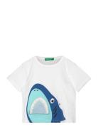 T-Shirt Tops T-Kortærmet Skjorte White United Colors Of Benetton