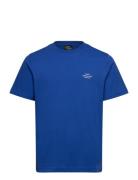Cotton Jersey Frode Emb Logo Tee Tops T-Kortærmet Skjorte Blue Mads Nø...