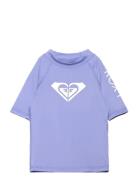 Whole Hearted Ss Tops T-Kortærmet Skjorte Purple Roxy