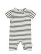 Jumpsuit S/S Sum Printed Bodysuits Short-sleeved Navy Petit Piao