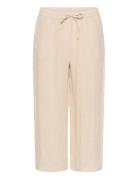 Crbellis 7/8 Pant Bottoms Trousers Linen Trousers Beige Cream