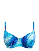 Saunton Sands Swimwear Bikinis Bikini Tops Wired Bikinitops Blue Fanta...