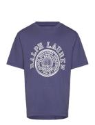 Logo Cotton Jersey Tee Tops T-Kortærmet Skjorte Blue Ralph Lauren Kids
