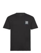 Abstarct Flower Tops T-Kortærmet Skjorte Black French Connection
