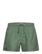 Plain Olive Badeshorts Green Nikben