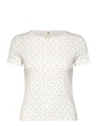 Dry Goods Pointelle Tee Arlo F Tops T-shirts & Tops Short-sleeved Whit...