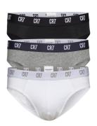 Cr7 Basic Brief Organic 3-Pak Underbukser Y-front Briefs Black CR7