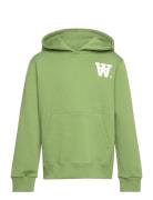 Izzy Kids Aa Moss Hoodie Tops Sweatshirts & Hoodies Hoodies Green WOOD...