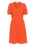 Karonna Dress Knælang Kjole Orange Kaffe
