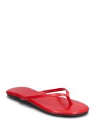Biamexico Flip Flop Faux Leather Klipklapper Sandaler Red Bianco