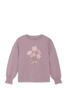 T-Shirt Ls Tops T-shirts Long-sleeved T-Skjorte Purple Minymo