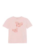 T-Shirt Ss Tops T-Kortærmet Skjorte Pink Minymo