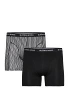 Cotton Stretch Boxer 2P Boxershorts Black Björn Borg