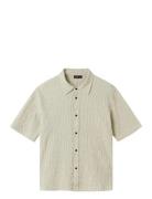 Nlmhugo Ss Shirt Tops Shirts Short-sleeved Shirts Beige LMTD