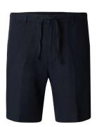 Slhregular-Leroy Sun Shorts Bottoms Shorts Casual Navy Selected Homme