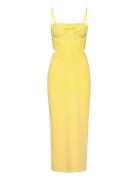 Martini Midi Dress Knælang Kjole Yellow Bardot