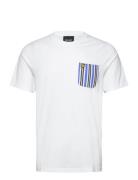 Stripe Pocket T-Shirt Tops T-Kortærmet Skjorte White Lyle & Scott