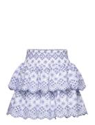 Skirt Schifflie Embroidery Dresses & Skirts Skirts Short Skirts Blue L...