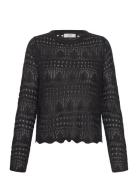 Jdysun Lay L/S Boatneck Pullov. Knt Tops Knitwear Jumpers Black JDY
