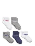 Kids Lin Ank 5P Sport Socks & Tights Socks Grey Adidas Sportswear