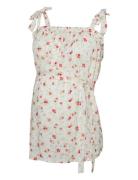 Mlora Lia Strap Wo Top 2F Tops T-shirts & Tops Sleeveless White Mamali...