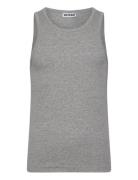 Regular Fit Ribbed Tank Top Tops T-shirts Sleeveless Grey Weekday